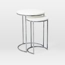 Online Designer Combined Living/Dining Marble Round Nesting Side Table (Set Of 2)