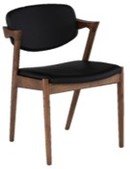 Online Designer Combined Living/Dining Black wooden dining chair