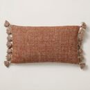 Online Designer Combined Living/Dining Two-Tone Chunky Linen Tassels Pillow Cover