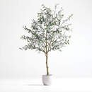 Online Designer Living Room Faux Olive Tree in Pot 7'