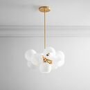 Online Designer Bathroom Staggered glass 9-light chandelier