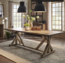 Online Designer Living Room Paloma Rustic Reclaimed Wood Rectangular Trestle Farm Table