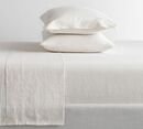 Online Designer Bedroom Belgian Flax Linen Pinstripe Sheet Set