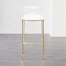 Online Designer Combined Living/Dining CHIARO CLEAR BAR STOOL GOLD