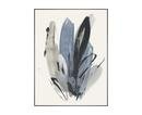 Online Designer Combined Living/Dining Silver Brushed Feathers Art