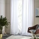 Online Designer Bedroom Sheer Belgian Flax Linen Curtain - White