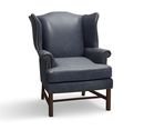 Online Designer Combined Living/Dining THATCHER LEATHER WINGBACK CHAIR