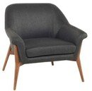 Online Designer Combined Living/Dining Classic Dark Grey Arm Chair