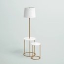 Online Designer Bedroom Gullion 58'' Gold Tray Table Floor & Table Lamp Set