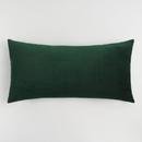 Online Designer Living Room Oversized Forest Green Velvet Lumbar Pillow