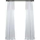 Online Designer Bedroom Sagunto Vintage Textured Dupioni Single Curtain Panel (white)