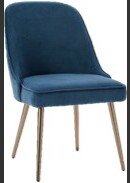 Online Designer Combined Living/Dining Mid-Century Upholstered Dining Chair - Metal Legs