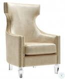 Online Designer Living Room Gramercy Gold Croc Velvet Wing Chair