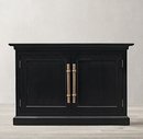 Online Designer Combined Living/Dining 20TH C. ENGLISH BRASS BAR PULL PANEL DOUBLE-DOOR SIDEBOARD