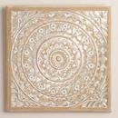 Online Designer Home/Small Office Carved Mirrored Leela Wall Plaque