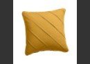 Online Designer Combined Living/Dining Theta Mustard Linen Pillow with Feather-Down Insert 20