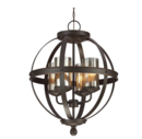 Online Designer Combined Living/Dining Tuscany 4-Light Globe Chandelier