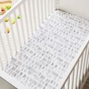 Online Designer Nursery Organic Half Moon Crib Fitted Sheet - Platinum