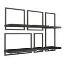 Online Designer Combined Living/Dining Wall Shelfmate Wood & Metal Wall Shelves Collection - Black