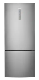 Online Designer Kitchen  Haier 15.0 cu. ft. Bottom Freezer Refrigerator in Stainless Steel, Fingerprint Resistant