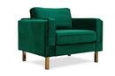 Online Designer Living Room Albany Velvet Armchair (Green)