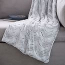 Online Designer Combined Living/Dining Faux Fur Chevron Throw