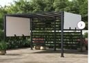 Online Designer Patio Soft Backyard 12 Ft. W x 10 Ft. D Steel Pergola with Canopy