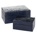 Online Designer Combined Living/Dining Decorative Blue Shell Boxes, Set Of 2: 12