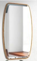Online Designer Hallway/Entry Duke Rectangle Gold Metal Wall Mirror