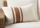 Online Designer Dining Room Modern Farmhouse Striped Indoor/Outdoor Lumbar Pillow