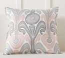 Online Designer Combined Living/Dining Kenmare Ikat Embroidered Pillow Covers