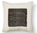 Online Designer Living Room Square Fringe Pillow - Black - Threshold™