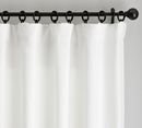Online Designer Combined Living/Dining Belgian Linen Blackout Curtain - White
