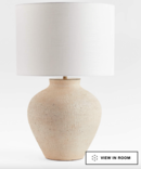 Online Designer Living Room Corfu Cream Table Lamp with Linen Drum Shade