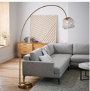 Online Designer Living Room Shade Foor Lamp  Brass
