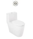 Online Designer Bathroom Signature Hardware Sitka 1.28 GPF One Piece Elongated Skirted Chair Height Toilet - Seat Included