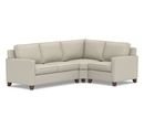 Online Designer Living Room Cameron Square Arm 3 piece sectional with wedge - Right Arm Facing Sectional