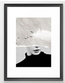 Online Designer Living Room minimal collage /silence Framed Art Print