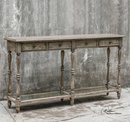 Online Designer Combined Living/Dining Console Table, Driftwood Finish