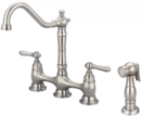 Online Designer Kitchen Double Handle Kitchen Faucet with Side Spray