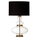 Online Designer Combined Living/Dining Mila Blown Glass Table Lamp With Black Linen Shade