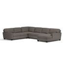 Online Designer Living Room Townsend Upholstered Square Arm 4-Piece Sectional With Chaise