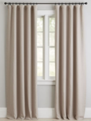 Online Designer Dining Room Classic Belgian Flax Linen Rod Pocket Curtain - Dark Flax