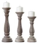 Online Designer Living Room 3 Piece Pillar Candlestick Set