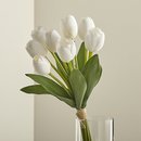 Online Designer Living Room White Artificial Tulip Bunch