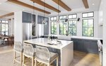 Blue & White Kitchen & Rustic Home Design Thumbnail
