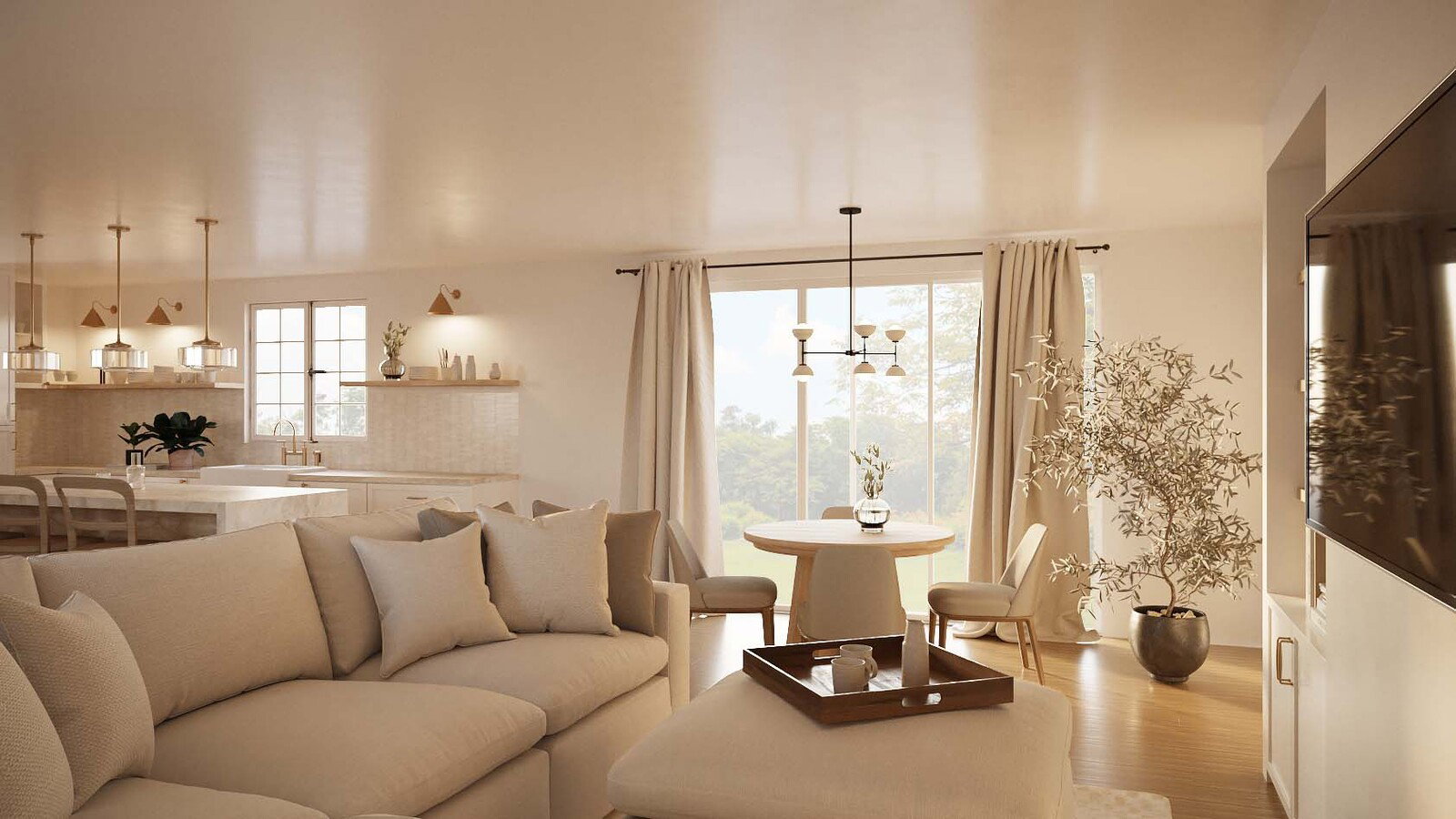 Modern Scandinavian Interior Renovation Rendering thumb