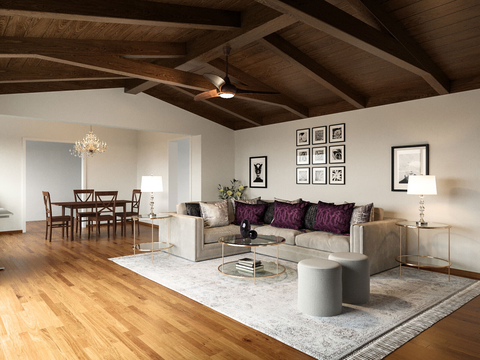 Online Designer Living Room 3D Model 3