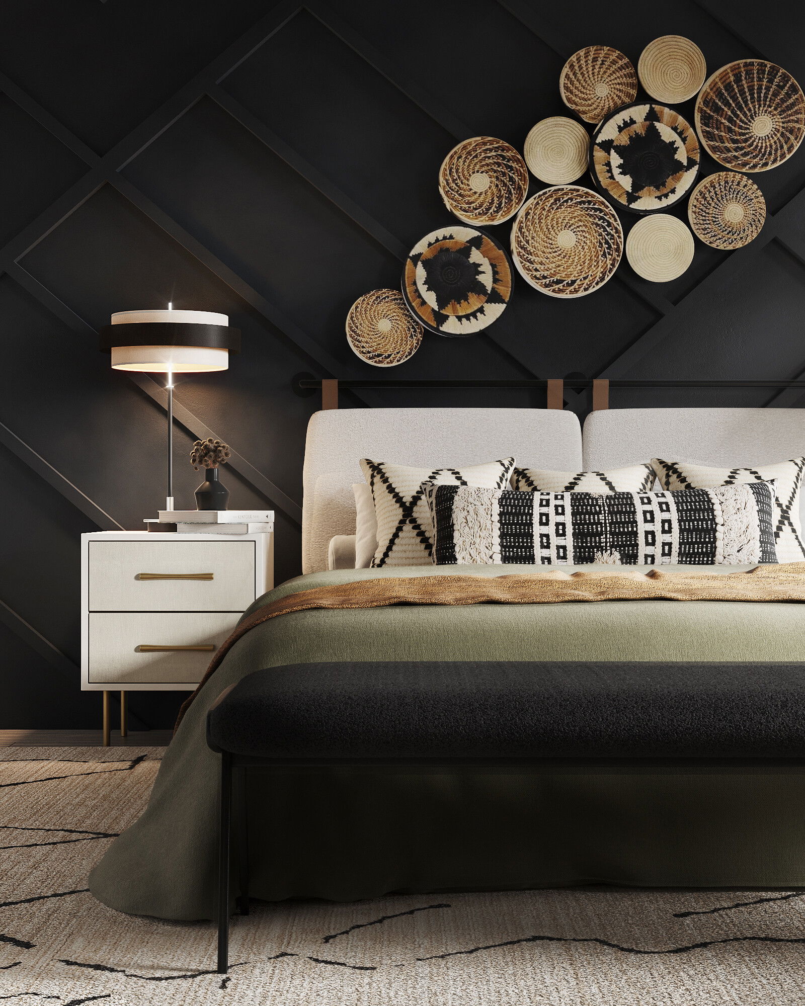 Online Designer Bedroom 3D Model 3