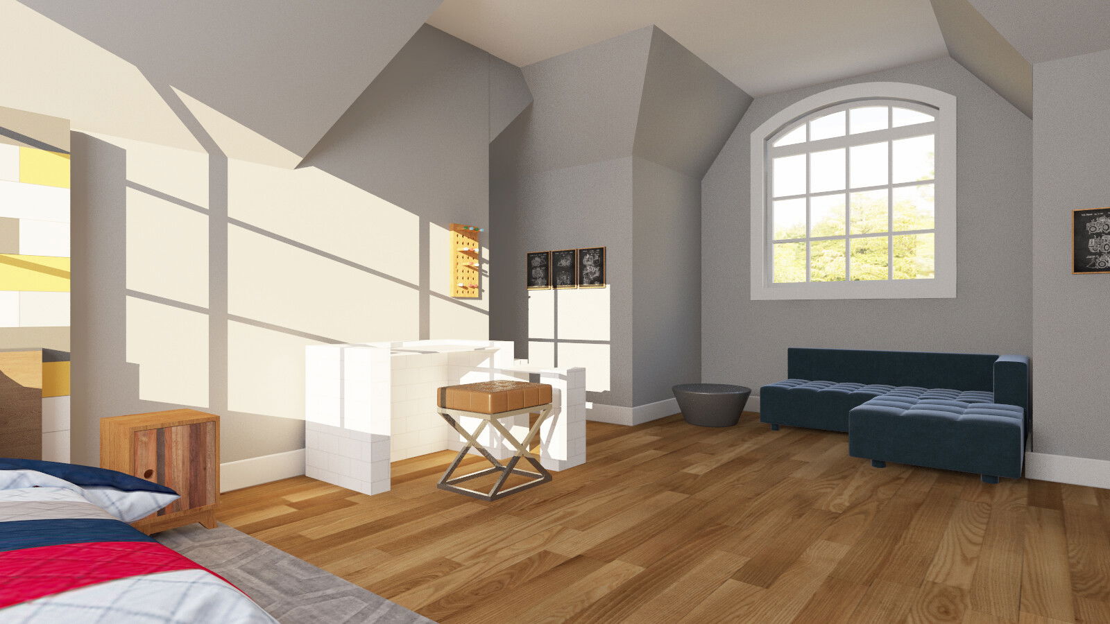 Modelo 3D de Dormitorio del Diseñador en Línea 3